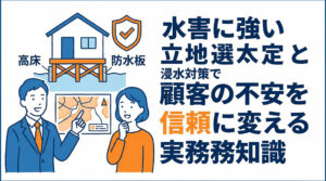 水害に強い立地選定と浸水対策で顧客の不安を信頼に変える実務知識